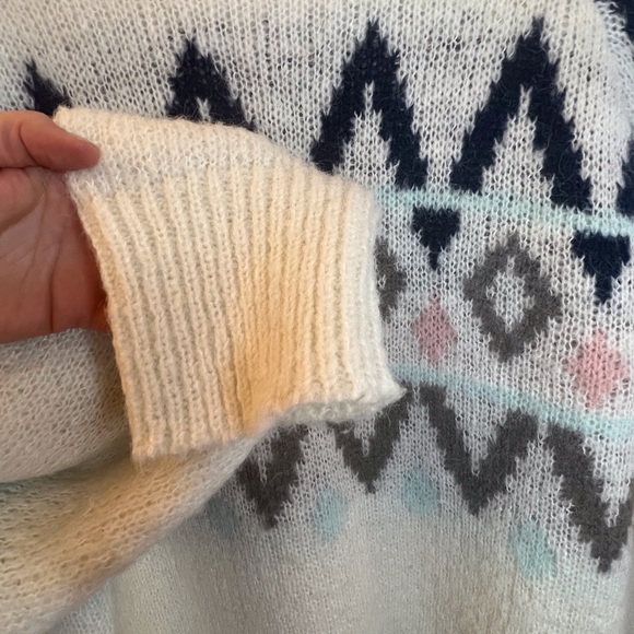 A New Day Fuzzy geometric sweater - Picture 5 of 6